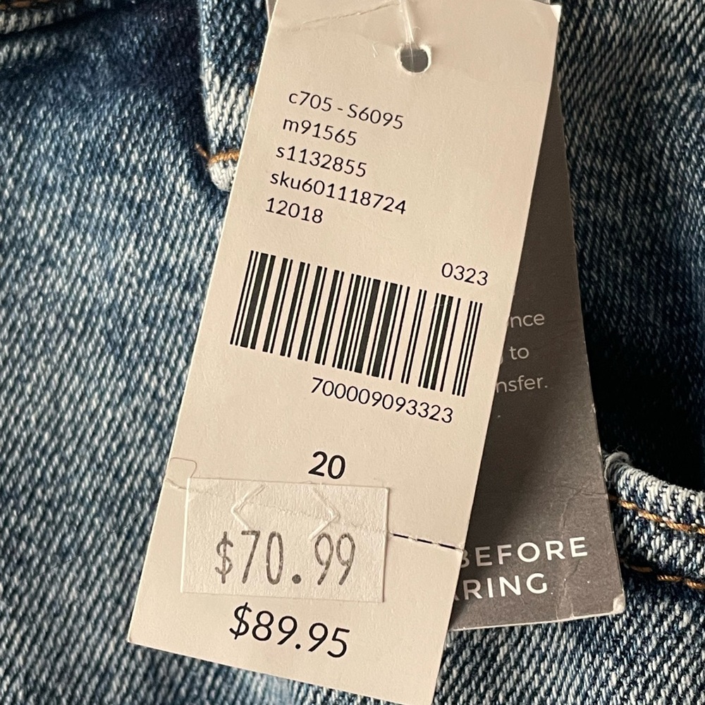 Lane Bryant Washed Light Blue Denim Jean Skirt - Picture 7 of 9